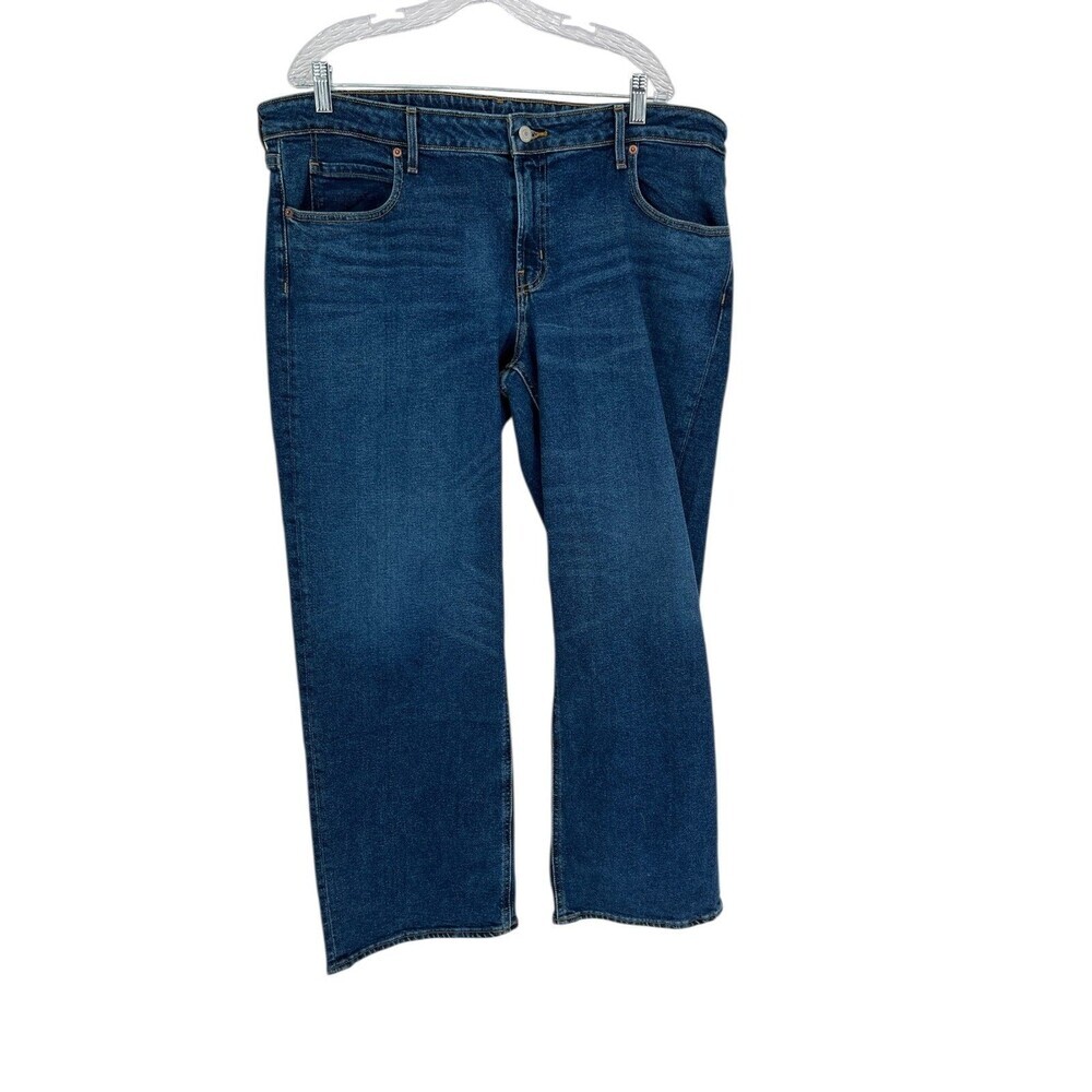 Old Navy Jeans Women's Size 18 Mid-Rise Wide Leg Blue Denim Stretch Y2K Style